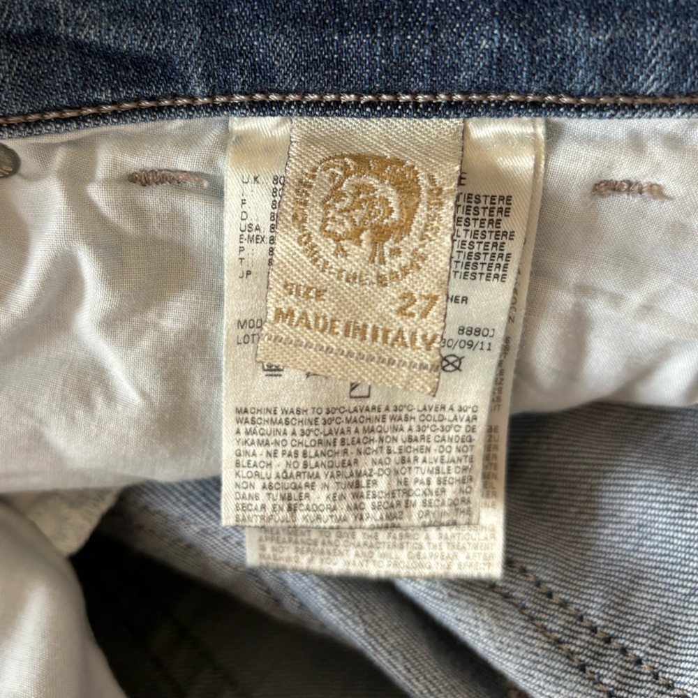 DIESEL Vintage Y2K Getlegg 8880J Wash Distressed Stretch Slim Skinny Jeans Sz 27 - Picture 11 of 14